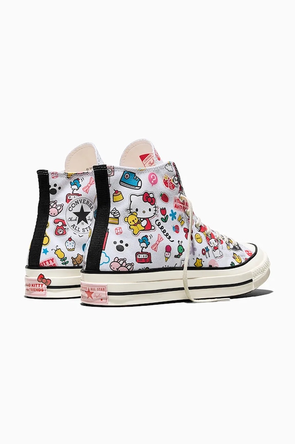 Obuća Converse Converse x Hello Kitty Chuck 70 HI tenisice za žene A17696C bijela