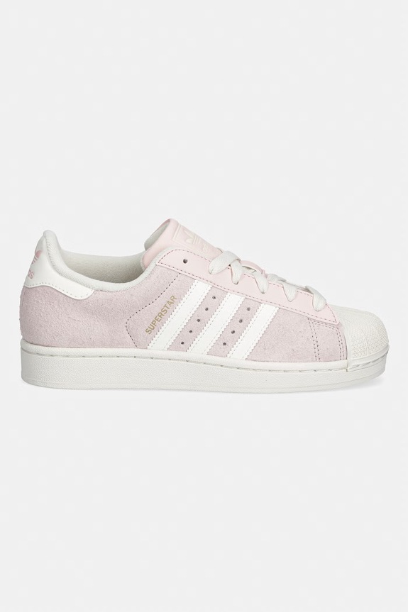 Tenisice od brušene kože adidas Originals SUPERSTAR II W KI1456 roza SS26