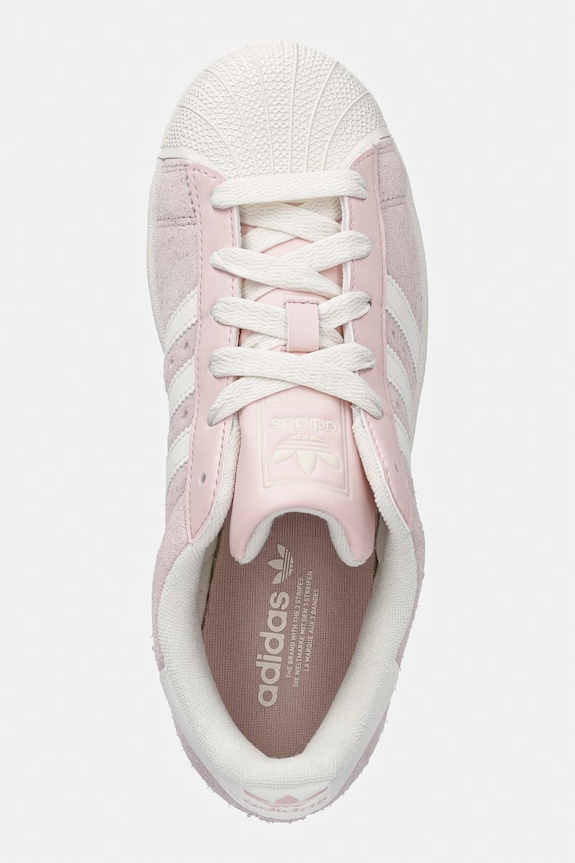 Tenisice od brušene kože adidas Originals SUPERSTAR II W roza KI1456