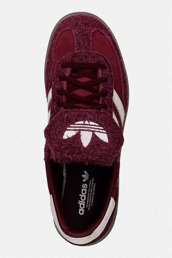 Замшеві кросівки adidas Originals HANDBALL SPEZIAL LT W бордо KJ6216