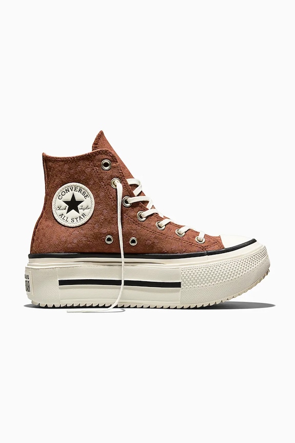 Кеди Converse Ctas Double Stack платформа коричневий A17883C