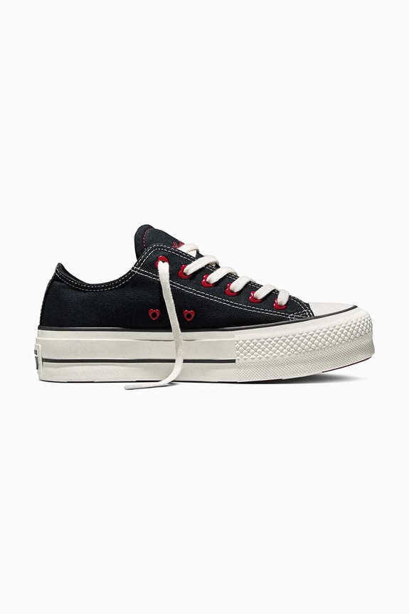 Teniske Converse Chuck Taylor All Star Lift Valentine's Day Sintetični črna A19059C