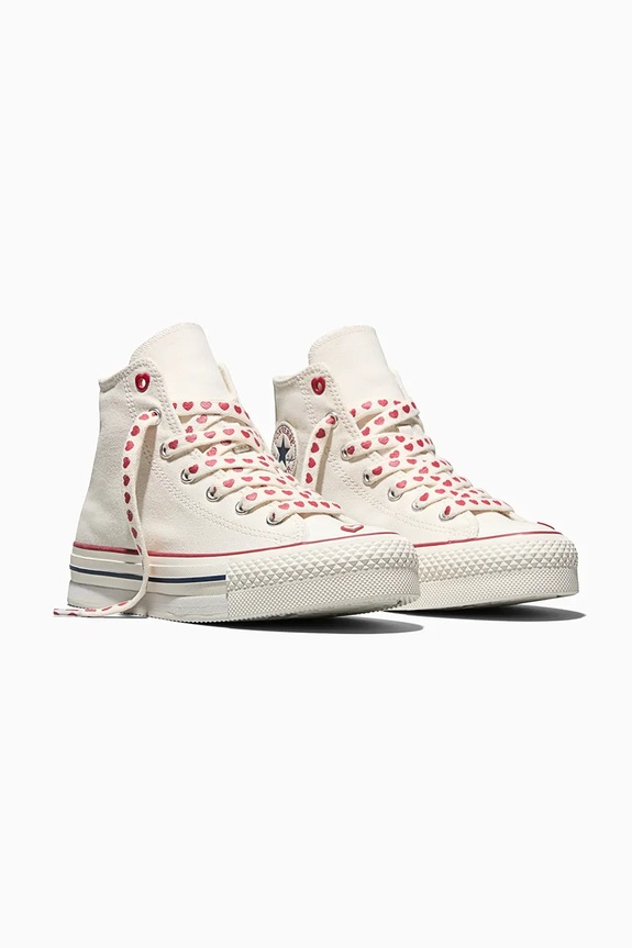 Kecky Converse Chuck Taylor All Star Eva Lift Valentine's Day A19062C bílá SS26