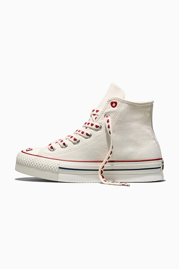 Kecky Converse Chuck Taylor All Star Eva Lift Valentine's Day bílá A19062C