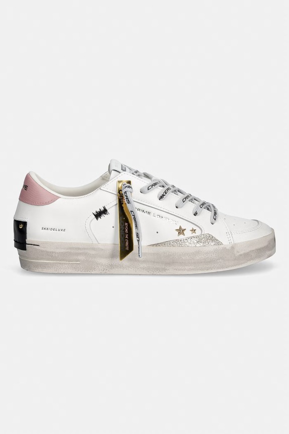 Kožne tenisice Crime London SK8 DELUXE 25103AA8.10 bijela SS26
