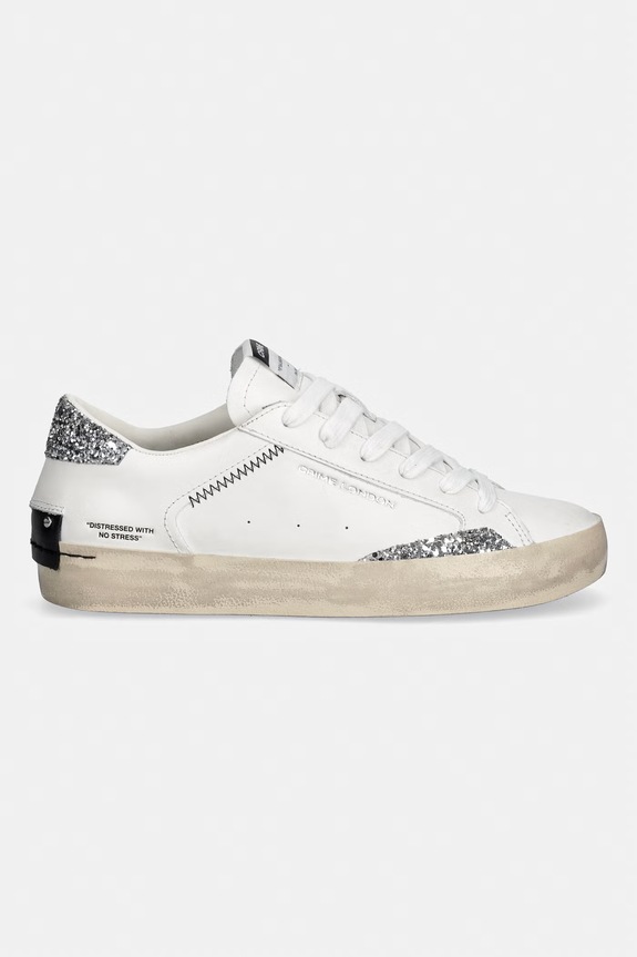 Kožne tenisice Crime London DISTRESSED 29000PP8.10 bijela SS26