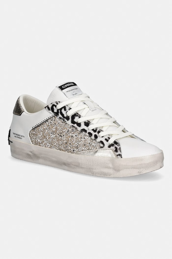 Sneakers Crime London DISTRESSED υφασμάτινο λευκό 29003PP8.26