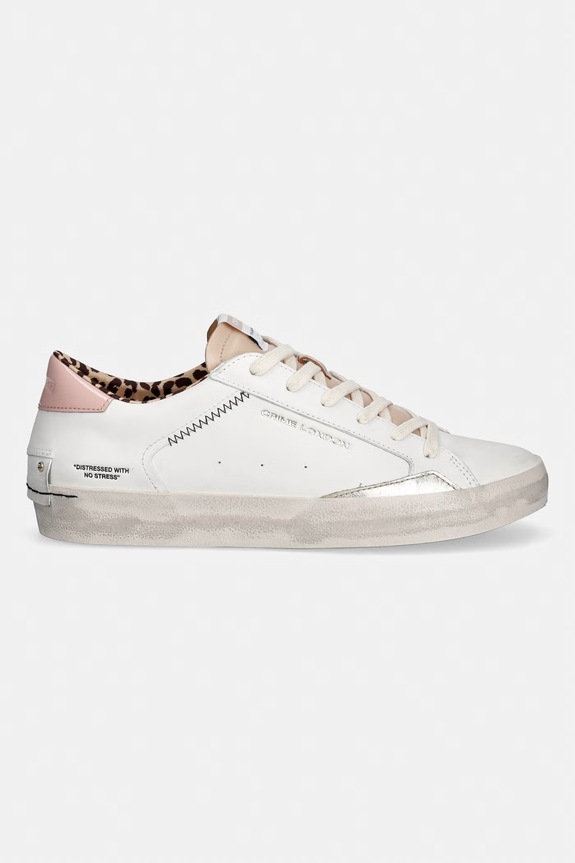 Kožne tenisice Crime London DISTRESSED 29008PP8.10 bijela SS26