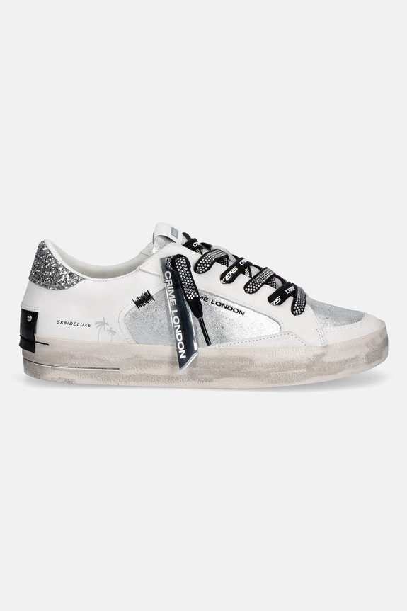 Kožne tenisice Crime London SK8 DELUXE 29100PP8.25 bijela SS26