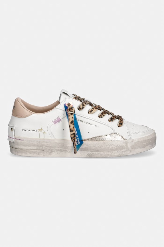 Kožne tenisice Crime London SK8 DELUXE 29101PP8.10 bijela SS26