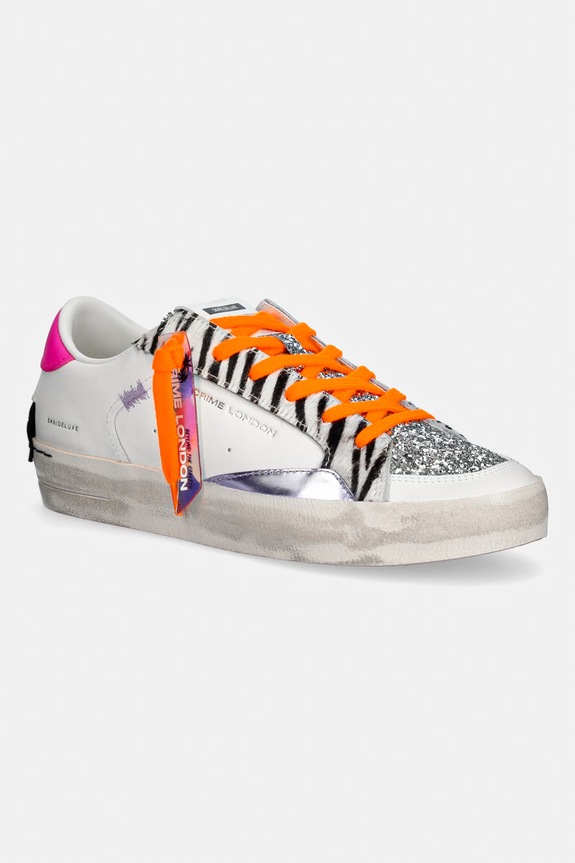 Superge Crime London SK8 DELUXE Tekstil bela 29105PP8.68