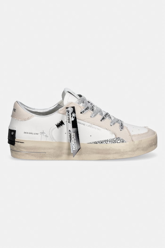 Kožne tenisice Crime London SK8 DELUXE 29109PP8.15 bijela SS26