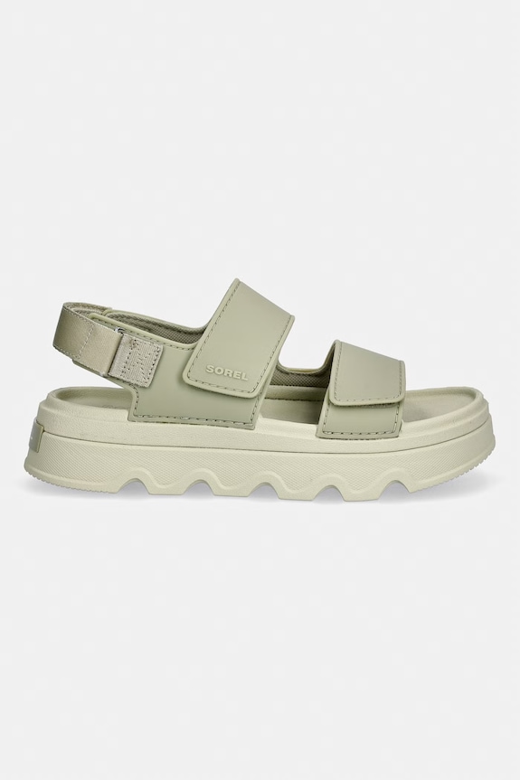 Sorel sandále na platforme dámske KINETIC SUNCHASE AN 2151381361 zelená SS26
