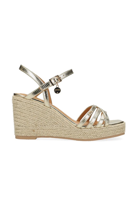 Mexx espadrile cu pană pentru femei NOEMI PAKINA Heeled sandal aur MI001603361W