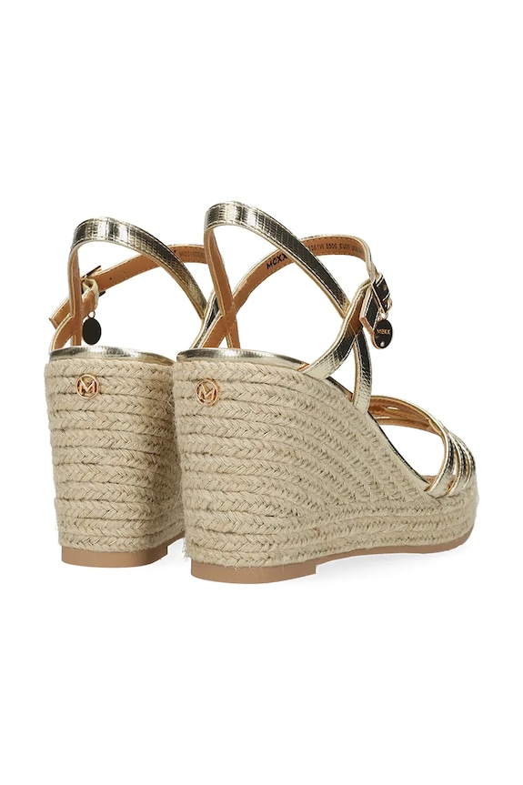 Încălțăminte Mexx espadrile cu pană pentru femei NOEMI PAKINA Heeled sandal MI001603361W aur