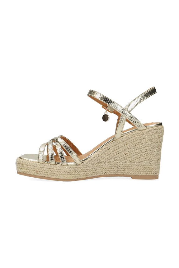 Mexx espadrile cu pană pentru femei NOEMI PAKINA Heeled sandal aur MI001603361W