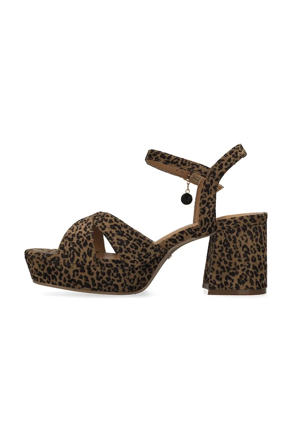 Mexx sandale s debelom potpeticom NALINA NICKY Heeled sandal smeđa MI001602961W.02