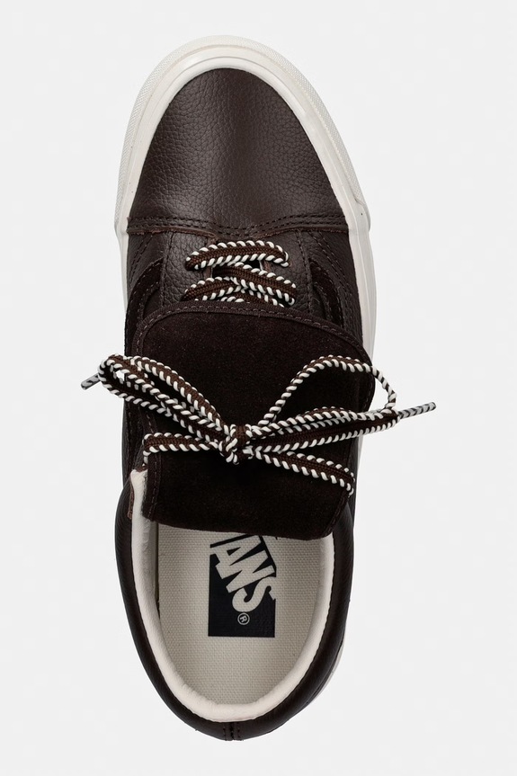 Vans LX Old Skool EXT Γυναικεία δερμάτινα πάνινα sneakers καφέ VN000VAG7D61