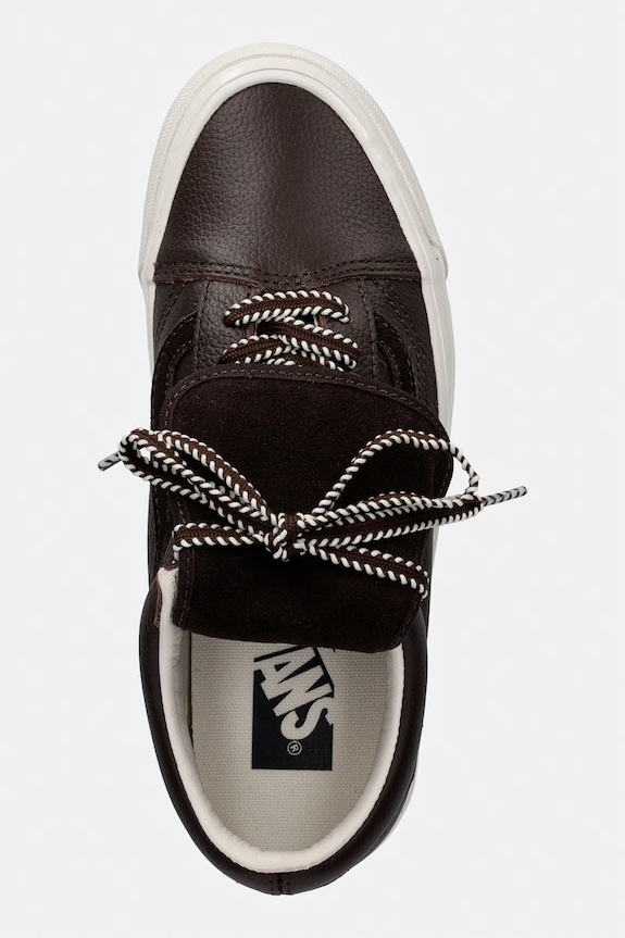 Vans LX Old Skool EXT Γυναικεία δερμάτινα πάνινα sneakers καφέ VN000VAG7D61
