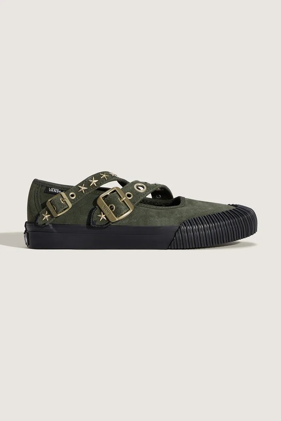 Vans baleríny semišové Mary Jane Straps zelená VN000D9AOLV1