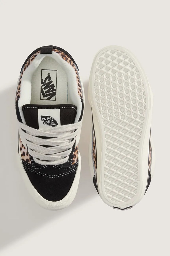 Vans Knu Skool Leopard teniși înalți pentru femei bej VN000E9XYY61