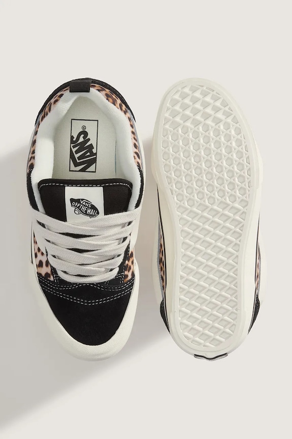 Vans Knu Skool Leopard teniși înalți pentru femei bej VN000E9XYY61