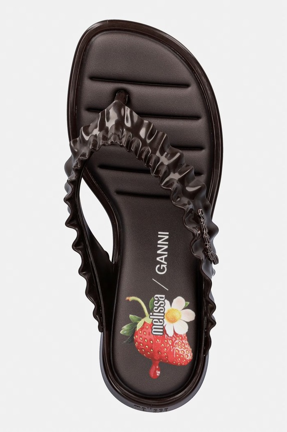 Melissa šľapky dámske THONG KITTEN HEEL + GANNI AD hnedá M38154.BX379
