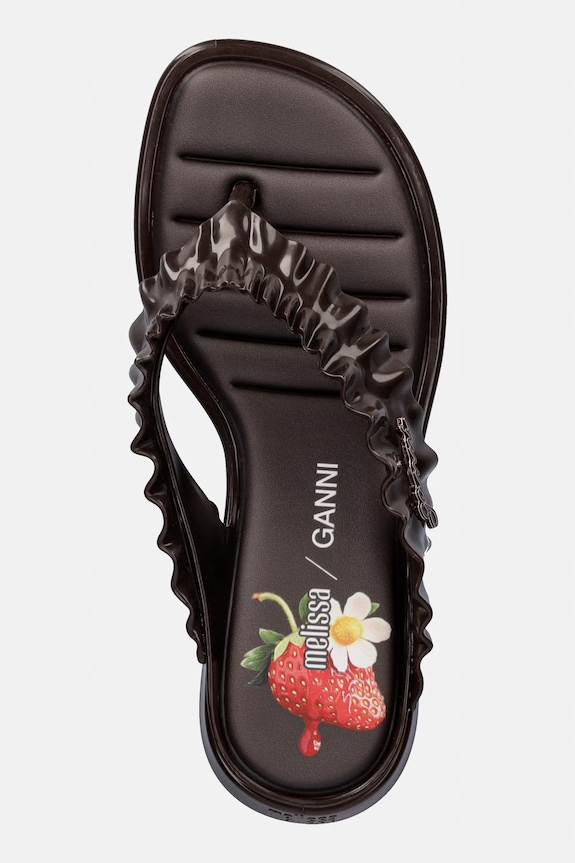 Melissa šľapky dámske THONG KITTEN HEEL + GANNI AD hnedá M38154.BX379