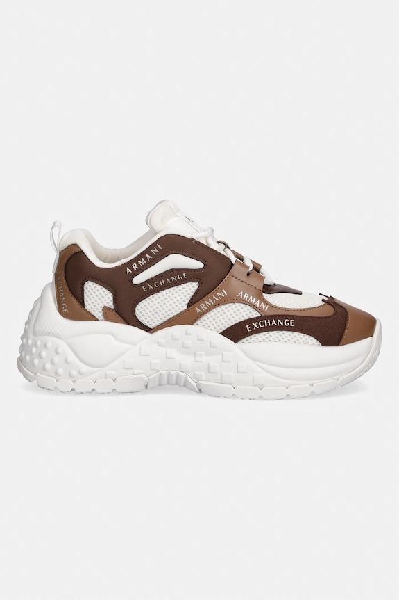 Armani Exchange sneakersy damskie XDX120.XV708.MZ743 brązowy SS26