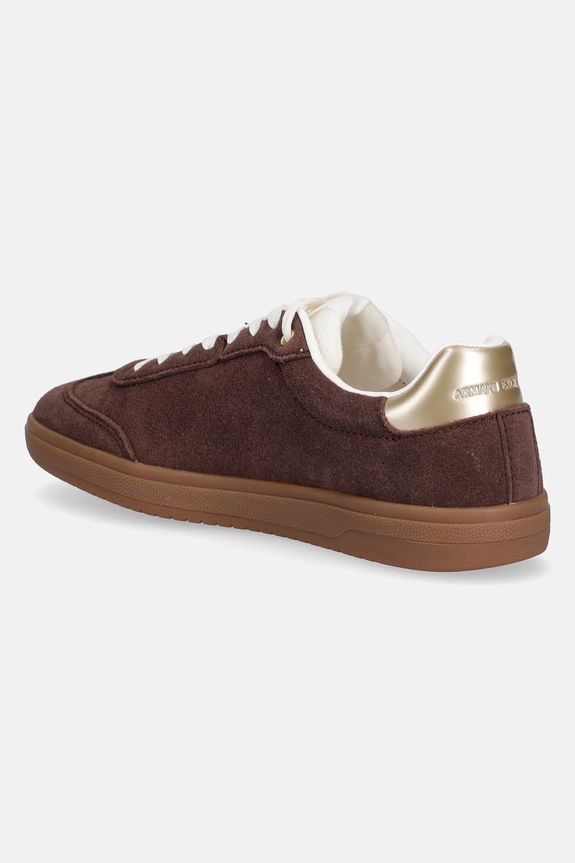 Obuwie Armani Exchange sneakersy damskie zamszowe XW002791.AF23058.MZ729 brązowy
