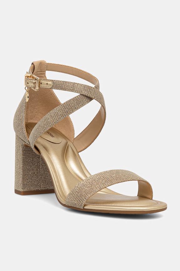 Πέδιλα MICHAEL Michael Kors Alexa Flex Mid Sandal 5-8 cm χρυσαφί 40S6AXMS1D.740