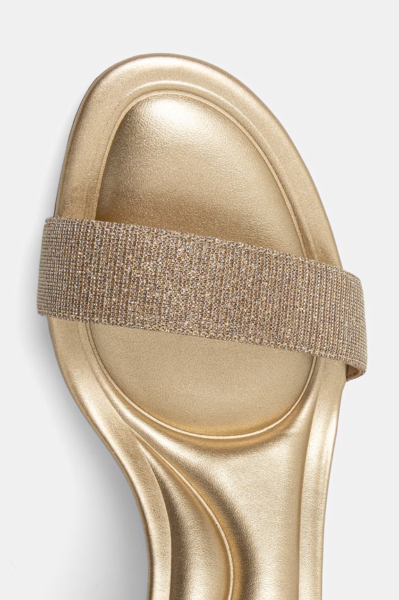 Πέδιλα MICHAEL Michael Kors Alexa Flex Mid Sandal χρυσαφί 40S6AXMS1D.740