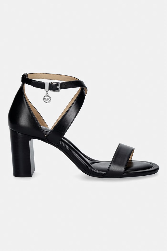 MICHAEL Michael Kors sandały skórzane Alexa Flex Mid Sandal 40S6AXMS1L.001 czarny SS26