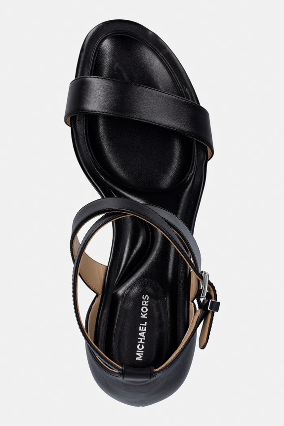 MICHAEL Michael Kors sandały skórzane Alexa Flex Mid Sandal czarny 40S6AXMS1L.001