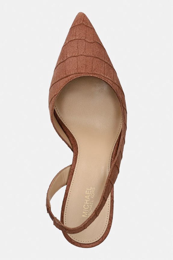 Γόβες σουέτ MICHAEL Michael Kors Alina Flex Sling Pump καφέ 40S6HNMP3S.230