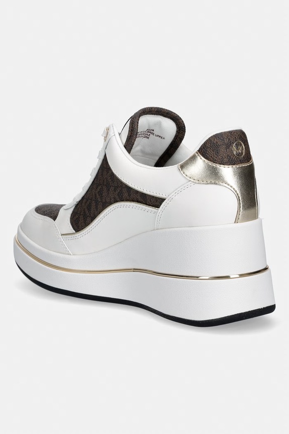 Obuwie MICHAEL Michael Kors sneakersy Emmy Wedge Trainer 43F5EMFS4L.200 biały