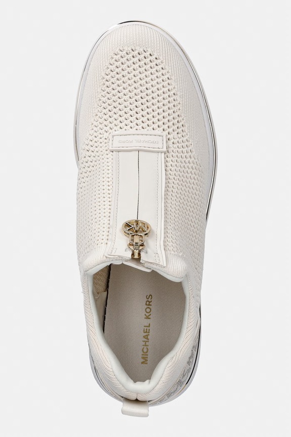 Tenisice MICHAEL Michael Kors Emmy Wedge Zip Slip On bež 43R6EMFP3D.170