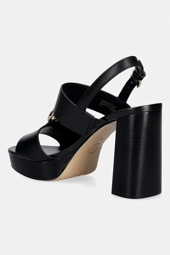 Încălțăminte MICHAEL Michael Kors sandale din piele Erin Platform Sandal 40S6ERHS1L.001 negru