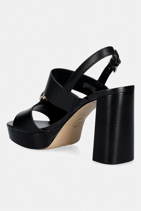 Încălțăminte MICHAEL Michael Kors sandale din piele Erin Platform Sandal 40S6ERHS1L.001 negru