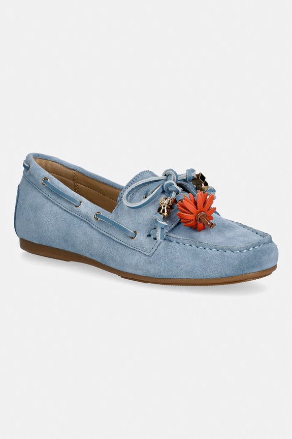 MICHAEL Michael Kors mokasyny zamszowe Fallon Moc płaski niebieski 40S6FAFR2S.464