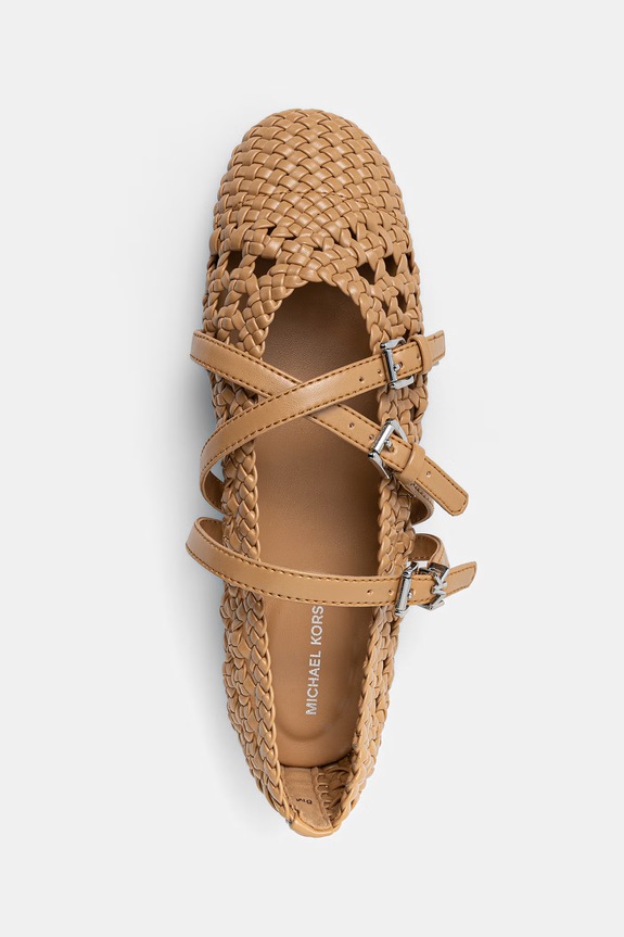 MICHAEL Michael Kors baleríny Indy Woven Flex Ballet béžová 40S6IDFP1L.198