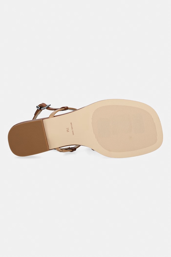 MICHAEL Michael Kors sandále dámske kožené Jacie Thong Sandal 40S6JCFS1L.198 béžová