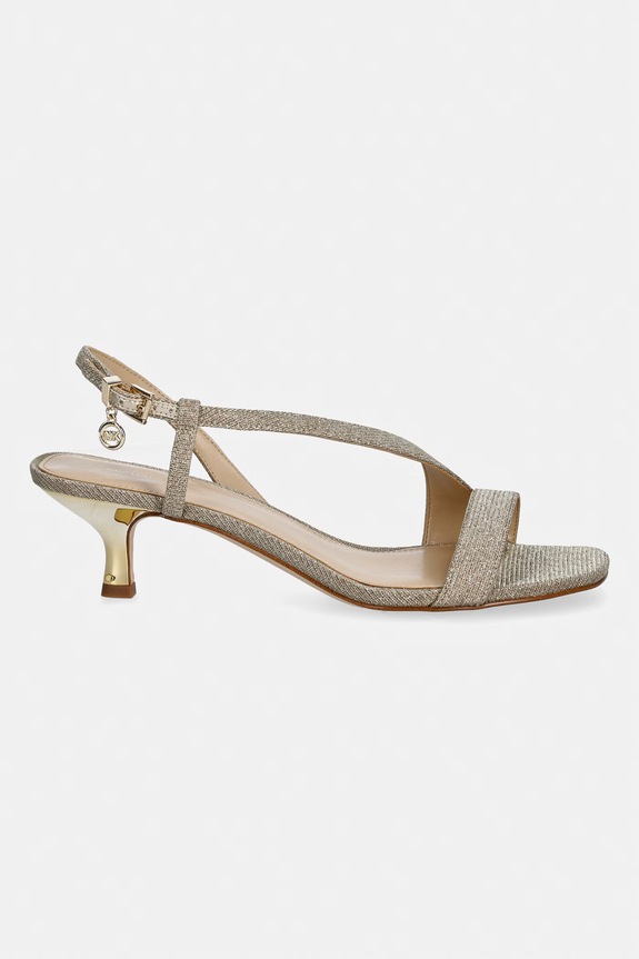 MICHAEL Michael Kors sandały na niskim obcasie Jaida Kitten Sandal 40S6JDMS1D.740 złoty SS26