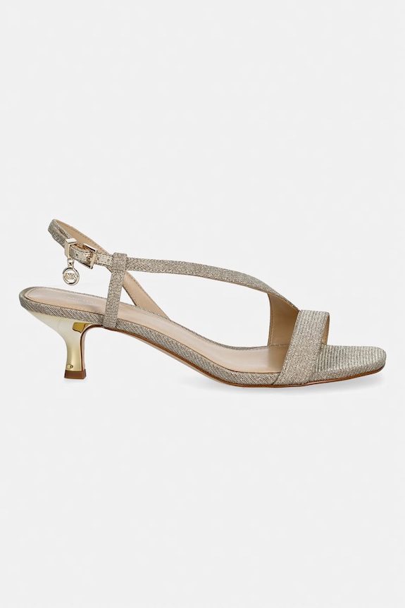 MICHAEL Michael Kors sandały na niskim obcasie Jaida Kitten Sandal 40S6JDMS1D.740 złoty SS26