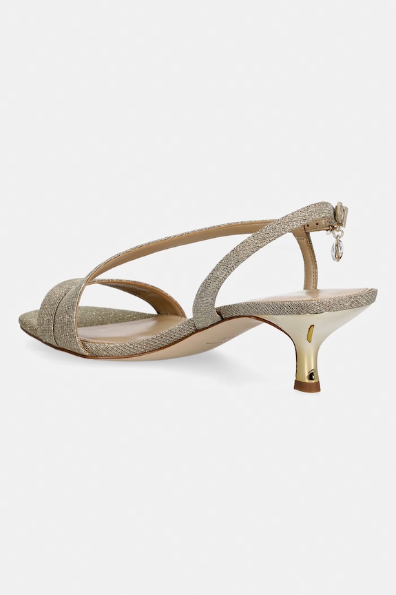 Obuwie MICHAEL Michael Kors sandały na niskim obcasie Jaida Kitten Sandal 40S6JDMS1D.740 złoty