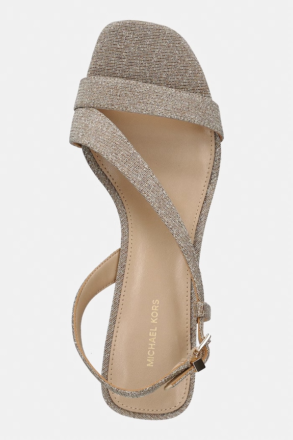 MICHAEL Michael Kors sandały na niskim obcasie Jaida Kitten Sandal złoty 40S6JDMS1D.740