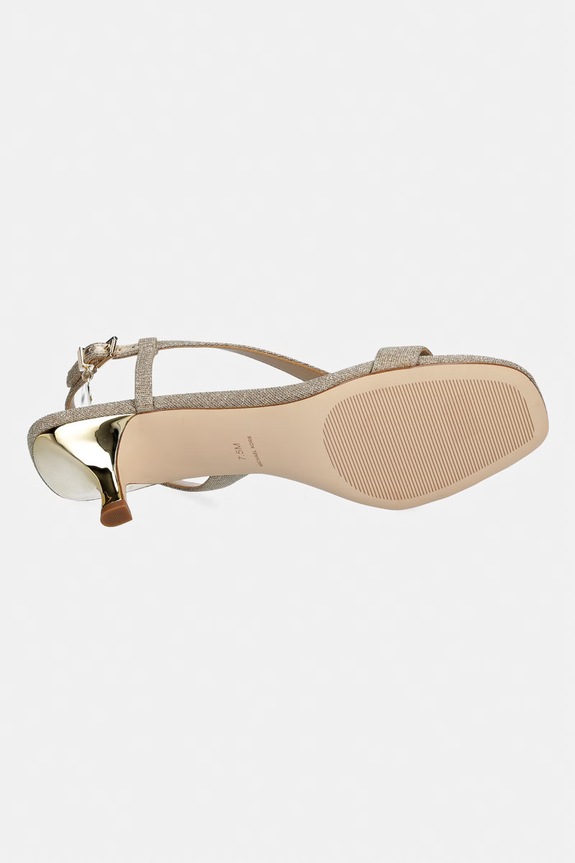 MICHAEL Michael Kors sandały na niskim obcasie Jaida Kitten Sandal 40S6JDMS1D.740 złoty