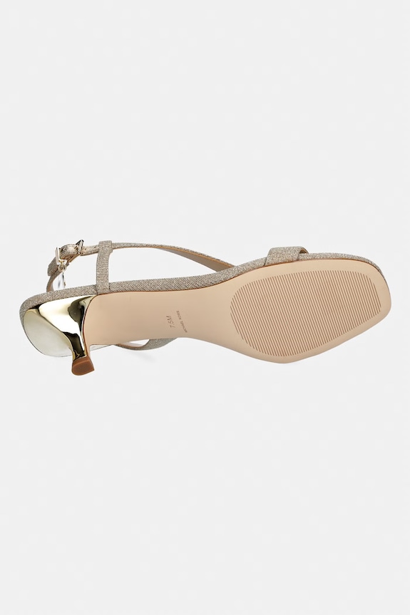 MICHAEL Michael Kors sandały na niskim obcasie Jaida Kitten Sandal 40S6JDMS1D.740 złoty