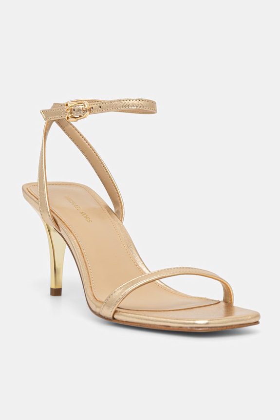 Δερμάτινα σανδάλια MICHAEL Michael Kors Liana Mid Sandal στιλέτο χρυσαφί 40S6LNMS1M.740