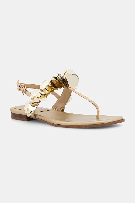 MICHAEL Michael Kors босоніжки на низькому підборі жіночі шкіряні Loretta Thong Sandal золотий 40S6LRFS2Q.740